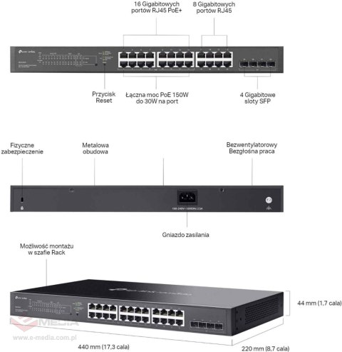 SWITCH TP-LINK TL-SG2428LP