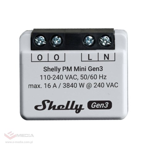 Sterownik Shelly PM Mini Gen3 WiFi/Bluetooth