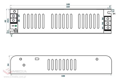 ZASILACZ IMPULSOWY ADLS-120-24 ADLER Power