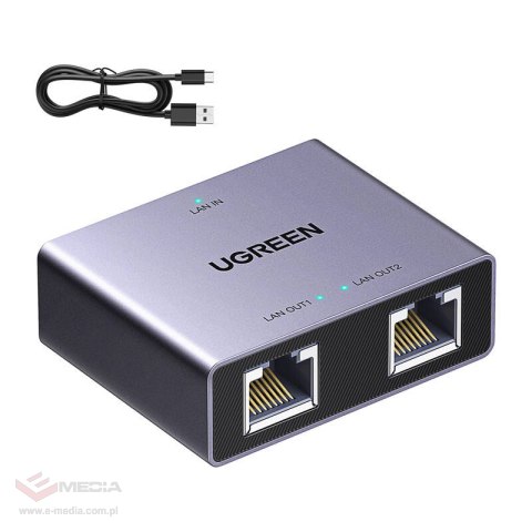 Adapter rozgałęźnik Ethernet Ugreen NW301 (1x2)