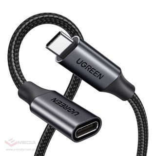 Przedłużacz USB 3.2 Ugreen US372 męski USB-C do żeński USB-C Gen 2 0,5m (czarny)