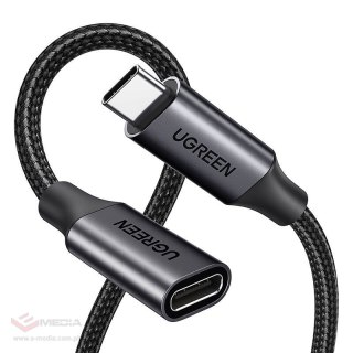 Przedłużacz USB 3.2 Ugreen US372 męski USB-C do żeński USB-C Gen 2 1m (czarny)