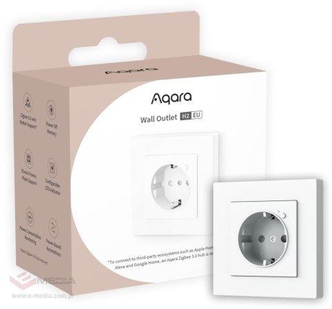 Aqara Wall Outlet H2 EU | Gniazdko elektryczne | Zigbee 3.0, Matter