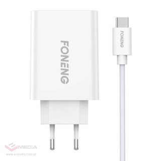 Ładowarka sieciowa Foneng EU43 10.5W, 1x USB + Kabel USB C