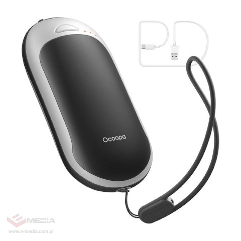 Ogrzewacz do rąk z funkcją powerbanku Ocoopa HotPal PD 5000 mAh, USB-C, biało-czarny