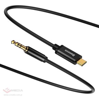 Kabel audio USB-C do mini jack 3,5mm Baseus Yiven 1.2m (czarny)