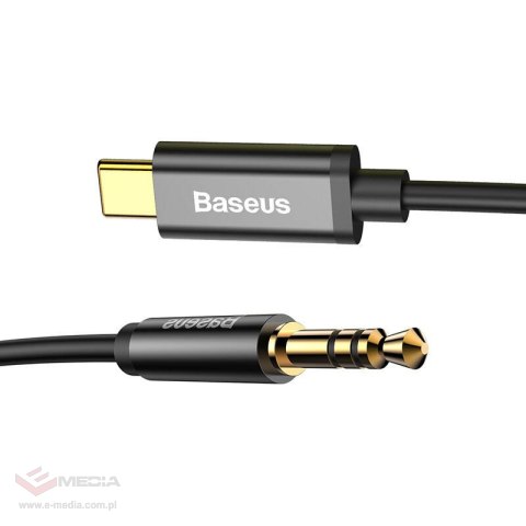 Kabel audio USB-C do mini jack 3,5mm Baseus Yiven 1.2m (czarny)