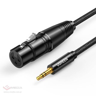 UGREEN AV182 Kabel XLR żeński do jack 3.5 męski - 2m (czarny)