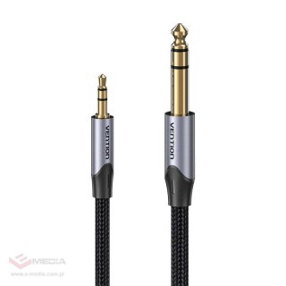 Kabel audio 3,5mm TRS do 6,35mm Vention BAUHJ 5m Szary