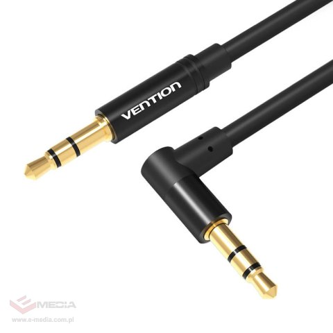 Kabel audio AUX 3,5mm do kątowy 90°3,5mm Vention BAKBG-T 1,5m Czarny