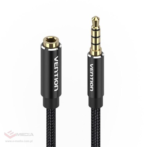 Kabel audio TRRS 3,5mm męski do 3,5mm żeński Vention BHCBI 3m czarny