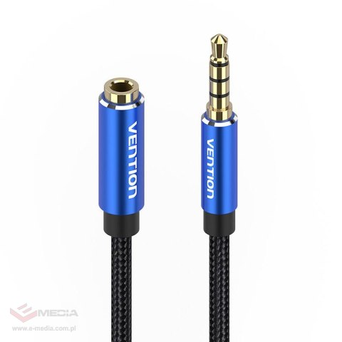 Kabel audio TRRS 3,5mm męski do 3,5mm żeński Vention BHCLH 2m niebieski