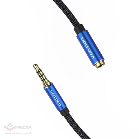 Kabel audio TRRS 3,5mm męski do 3,5mm żeński Vention BHCLH 2m niebieski