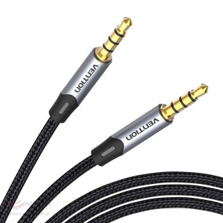 Kabel audio TRRS 3,5mm mini jack Vention BAQHF 1m Szary