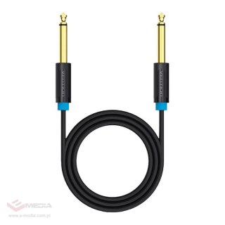 Kabel audio TS 6,35mm Vention BAABF 1m, czarny