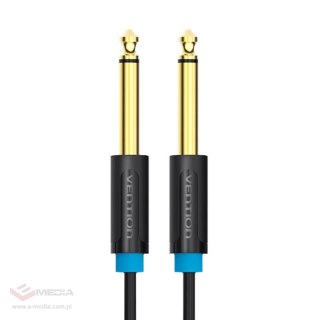 Kabel audio TS 6,35mm Vention BAABF 1m, czarny