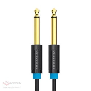 Kabel audio TS 6,35mm Vention BAABH 2m, czarny