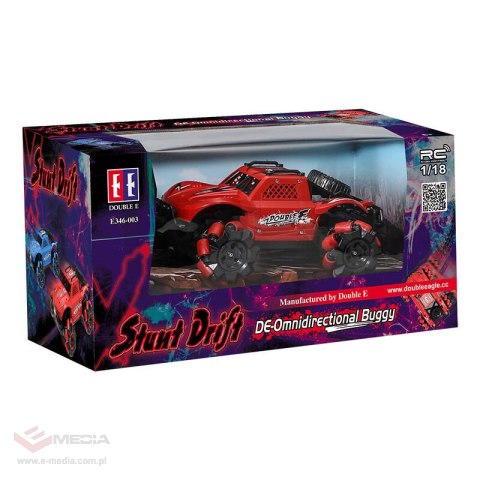 Samochód zdalnie sterowany RC na pilota 1:18 Double Eagle (czerwony) Buggy (wielokierunkowy) E346-003