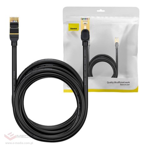 Kabel sieciowy Baseus Ethernet RJ45, 10Gb, 20m (czarny) Kabel sieciowy Baseus Ethernet RJ45, 10Gb, 20m (czarny)