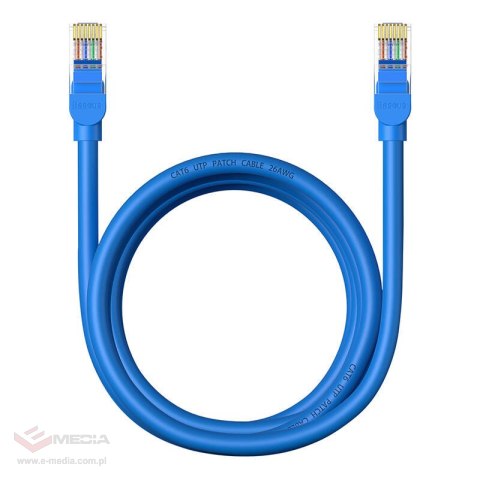 Kabel sieciowy Baseus Ethernet RJ45, Cat.6, 2m (niebieski)