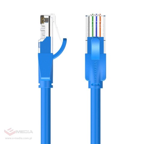 Kabel sieciowy UTP CAT6 Vention IBELG RJ45 Ethernet 1000Mbps 1,5m niebieski