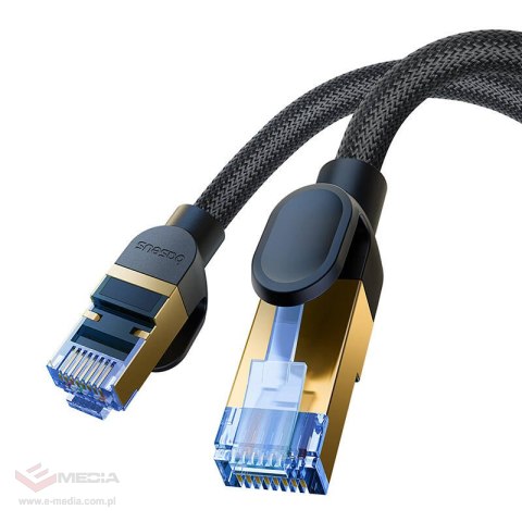 Kabel sieciowy w oplocie kat. 7 Baseus Ethernet RJ45, 10Gbps, 20m (czarny)