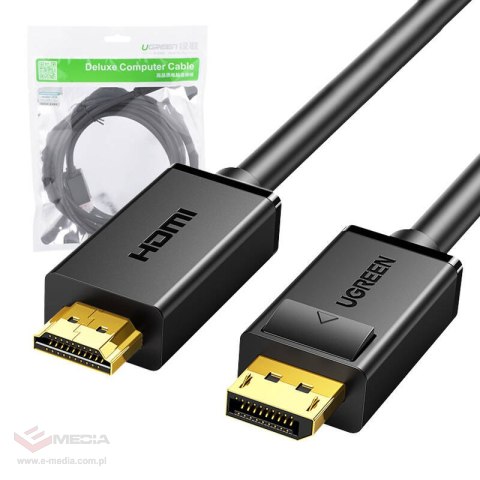 Kabel DisplayPort - HDMI UGREEN DP101 FullHD 1,5m (czarny)