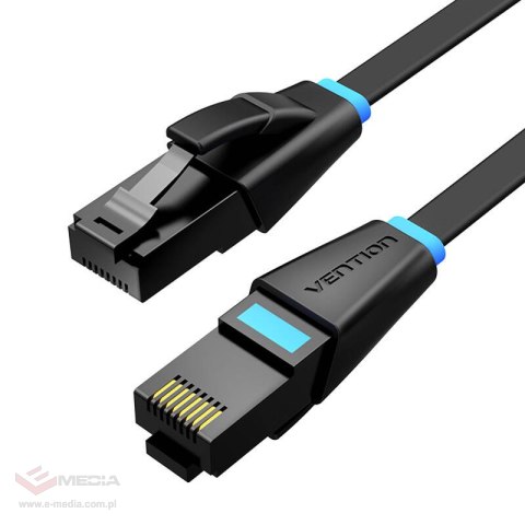 Płaski kabel sieciowy UTP CAT6 Vention IBJBV RJ45 Ethernet 1000Mbps 40m czarny Płaski kabel sieciowy UTP CAT6 Vention IBJBV RJ45 Ethernet 1000Mbps 40m czarny