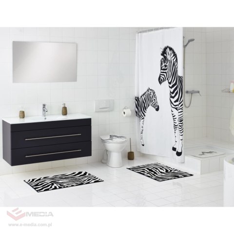 RIDDER Mata do wanny Zebra, 38x72 cm, biało-czarna