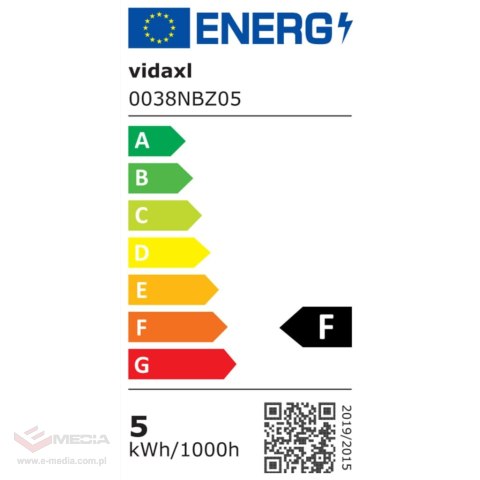 VidaXL Składany lightbox studyjny z LED, 40x34x37 cm, plastik, biały