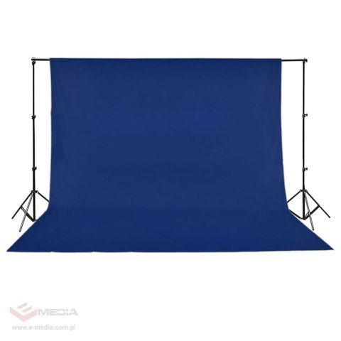 VidaXL Bawełniane tło fotograficzne, niebieskie 500x300 cm, chroma key