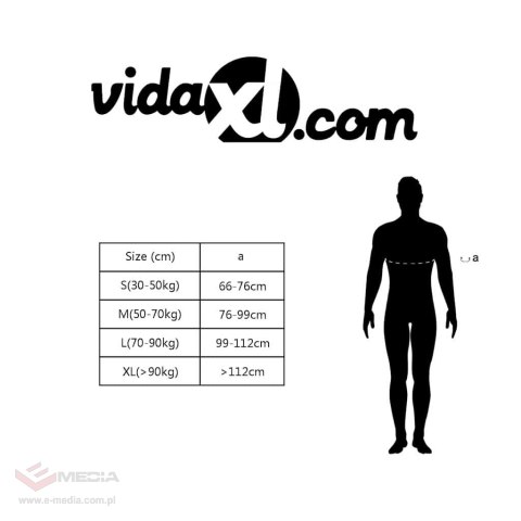 VidaXL Kamizelka asekuracyjna 50 N, 50-70 kg, granatowa