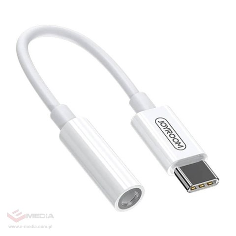 Adapter cyfrowy audio do USB-C 3.5mm Joyroom SH-C1 (biały)