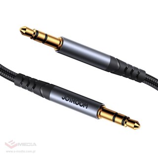 Kabel AUX Joyroom SY-A08 mini jack 3.5mm do mini jack 3.5mm, oplot, 1.2m (czarny)