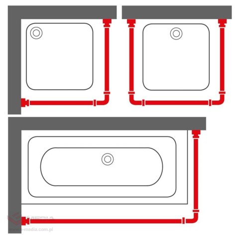 Sealskin Drążek prysznicowy, matowy, aluminium