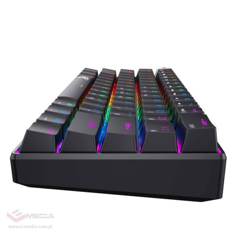 Przewodowa klawiatura mechaniczna / gamingowa RGB Havit KB903L (czarna)