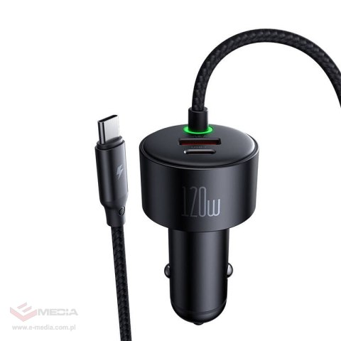 Ładowarka samochodowa Mcdodo CC-0370, USB-C, Lightning, 120W, chowane kable