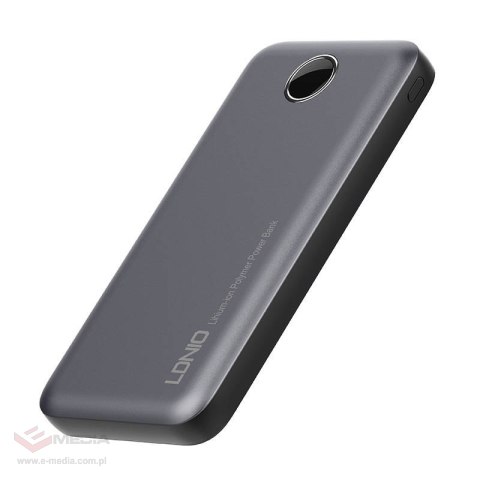 Powerbank LDNIO PQ10, 2xUSB, 22.5W, 10000mah (szary)