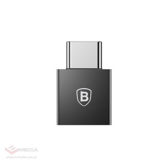 Adapter Baseus Exquisite USB do USB-C 2.4A (czarny)