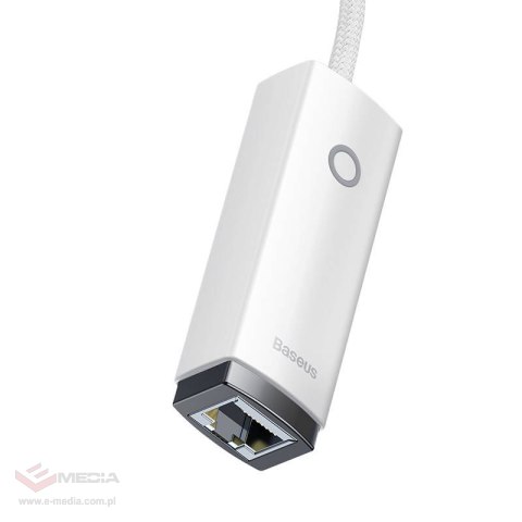 Adapter sieciowy Baseus Lite Series USB do RJ45, 100Mbps (biały)