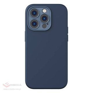 Zestaw ochronny Baseus Liquid Silica etui magnetyczne i szkło hartowane do iPhone 14 Pro Max (niebieski)