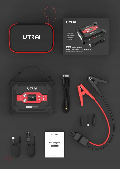 24 000 mAh 1800A Jump Starter z kompresorem Utrai Jstar 6