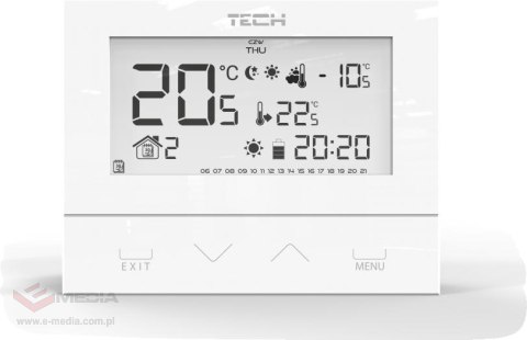 Przewodowy dwustanowy regulator pokojowy biały ST-292v3 Tech sterowniki