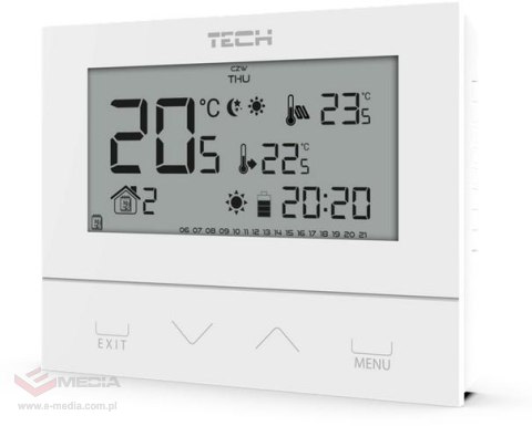 Przewodowy dwustanowy regulator pokojowy biały ST-292v3 Tech sterowniki