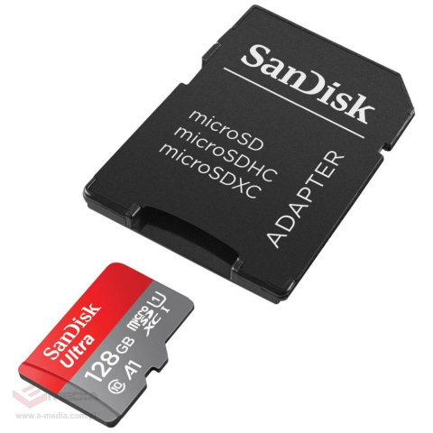 Karta pamięci SanDisk microSD (microSDXC) 128GB ULTRA 140MB/s + adapter