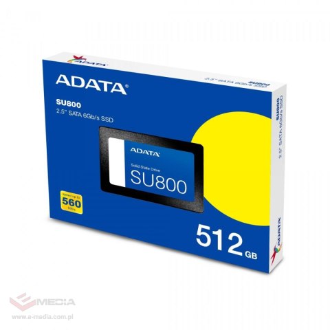 Adata Dysk SSD Ultimate SU800 512GB S3 560/520 MB/s TLC 3D