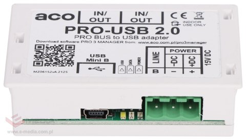 INTERFEJS PROGRAMOWANIA DOMOFONÓW PRO-USB/2.0 ACO