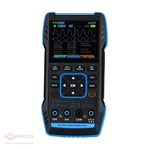 Przenośny oscyloskop 3w1 FNIRSI 2C23T multimetr generator sygnałów