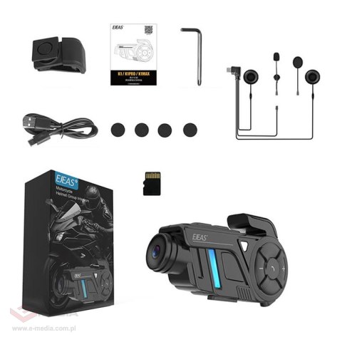 Interkom motocyklowy z rejestratorem EJEAS K1Pro+