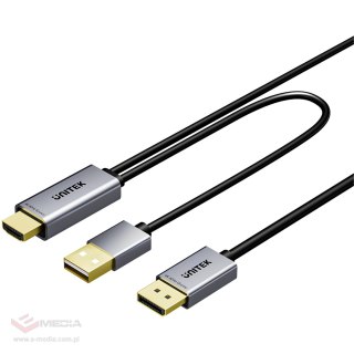 KONWERTER HDMI / DISPLAYPORT V1714AGY01 1.8 m, 4K UHD UNITEK